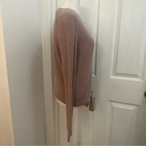 Madewell Crewneck Bow Tie Knit Sweater Mauve XS - Picture 5 of 9